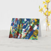 チベットの祈りの言葉は印を付けます挨拶状(中ブランク)に カード (黄色い花)