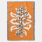 チベットの精神的な家Decor/Om Ma NIは私にハム雑音パッドを入れます スローブランケット (正面縦)