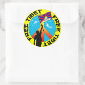 チベットの自由なステッカー ラウンドシール (バッグ)