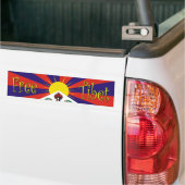 チベットの自由なバンパーステッカー バンパーステッカー (トラック上)