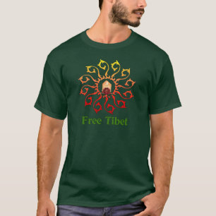 チベットの自由な蝋燭 Tシャツ
