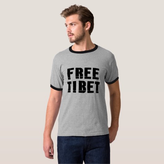 チベットの自由なTシャツ及びギア Tシャツ (正面フル)
