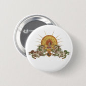 チベットの雪のライオン 缶バッジ (正面&裏面)