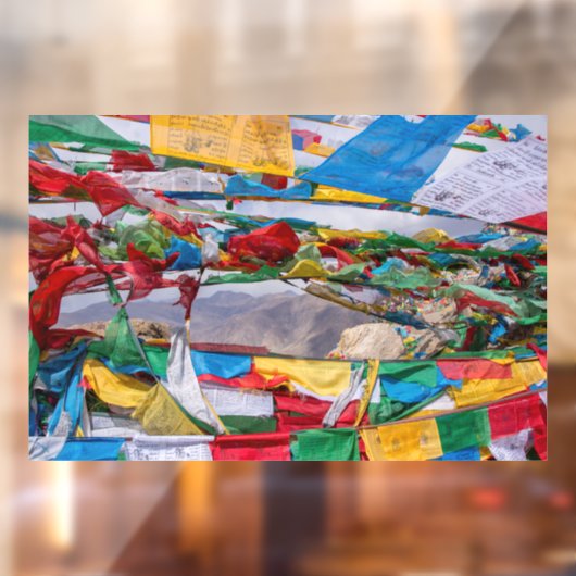 チベットの風景と祈りの言葉フラグ – ヒマラヤ ウィンドウサイン (シート2)