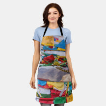 チベットの風景と祈りの言葉フラグ – ヒマラヤ