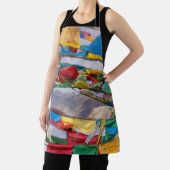 チベットの風景と祈りの言葉フラグ – ヒマラヤ エプロン (インサイチュ)