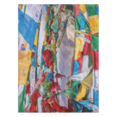 チベットの風景と祈りの言葉フラグ – ヒマラヤ テーブルクロス (正面)