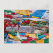 チベットの風景と祈りの言葉フラグ – ヒマラヤ ポストカード (正面)