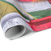 チベットの風景と祈りの言葉フラグ – ヒマラヤ ラッピングペーパー (ロールコーナー)