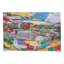 チベットの風景と祈りの言葉フラグ – ヒマラヤ