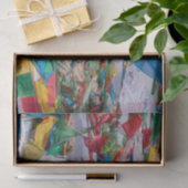 チベットの風景と祈りの言葉フラグ – ヒマラヤ 薄葉紙 (ギフト)