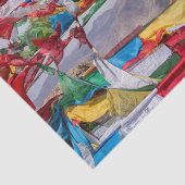 チベットの風景と祈りの言葉フラグ – ヒマラヤ 薄葉紙 (詳細)