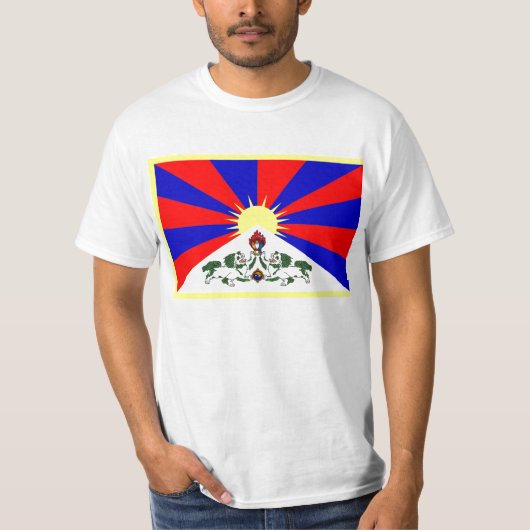 チベットのTシャツの旗 Tシャツ (正面)