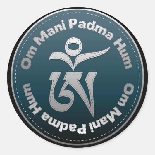 チベットオムステッチ ラウンドシール (正面)