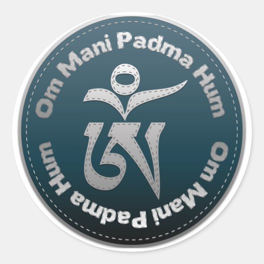 チベットオムステッチ ラウンドシール (正面)