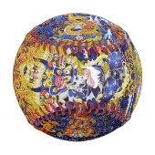 チベットカッコいいのタンカ山高の死んだ神のタトゥーアート 野球ボール (裏面)