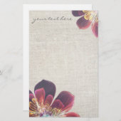 チベットシーフラワー |ひなパーソナライズされた形 便箋 (正面/裏面)