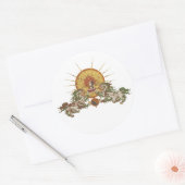 チベットスノーライオン ラウンドシール (封筒)