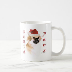 チベットスパニエル犬サンタポーズ コーヒーマグカップ
