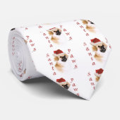 チベットスパニエル犬サンタポーズ ネクタイ (ロール)