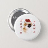 チベットスパニエル犬サンタポーズ 缶バッジ (正面&裏面)