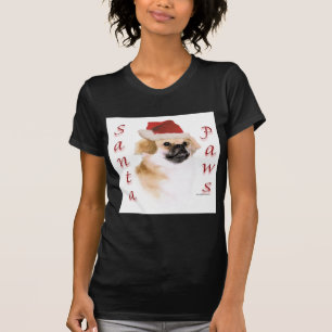 チベットスパニエル犬サンタポーズ Tシャツ