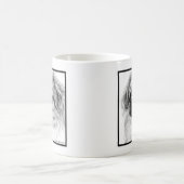 チベットスパニエル犬スケッチバイグレンダS.ハーラン コーヒーマグカップ (中央)