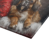 チベットスパニエル犬ドッグクリスマスフェスティバル カッティングボード (角)