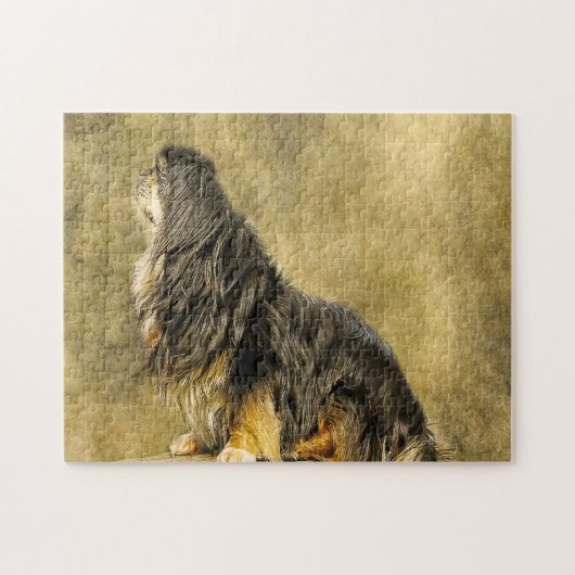 チベットスパニエル犬ドッグズジグサウ ジグソーパズル (横)