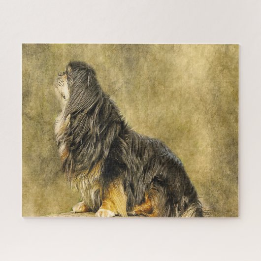 チベットスパニエル犬ドッグズジグサウ ジグソーパズル (横)