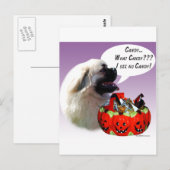 チベットスパニエル犬ハロウィンキャンディ ポストカード (正面/裏面)