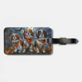 チベットスパニエル犬ハロウィン不気味 ラゲッジタグ (裏面横)