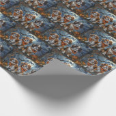 チベットスパニエル犬ハロウィン不気味 ラッピングペーパー (角)