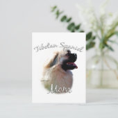 チベットスパニエル犬ママ2 ポストカード (スタンド正面)