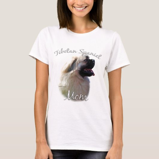 チベットスパニエル犬ママ2 Tシャツ (正面)