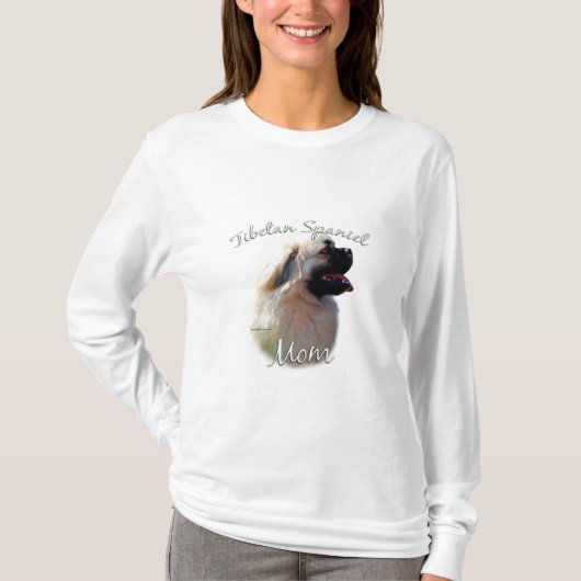 チベットスパニエル犬ママ2 Tシャツ (正面)