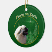 チベットスパニエル犬平和 セラミックオーナメント (左)