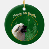 チベットスパニエル犬平和 セラミックオーナメント (裏面)