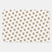 チベットスパニエル犬絵を描のクリームとホワイトドッグアート ラッピングペーパーシート (正面2)