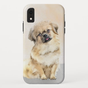 チベットスパニエル犬絵画ズ – かわいいオリジナルドッグアート iPhone XRケース