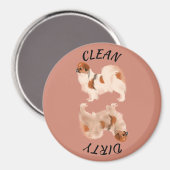 チベットスパニエル犬食洗機磁石 マグネット (正面/裏面)