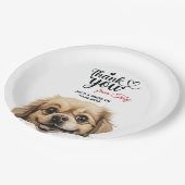 チベットスパニエル犬 ペーパープレート (アングル)