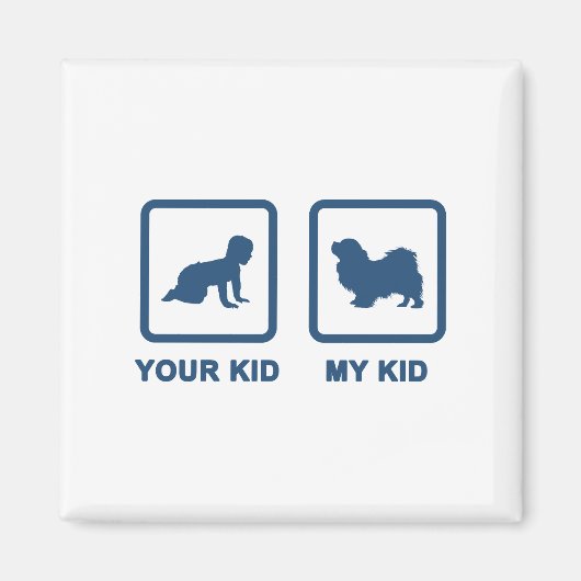 チベットスパニエル犬 マグネット (正面)