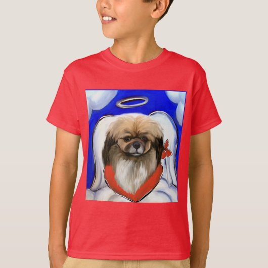 チベットスパニエル犬 Tシャツ (正面)