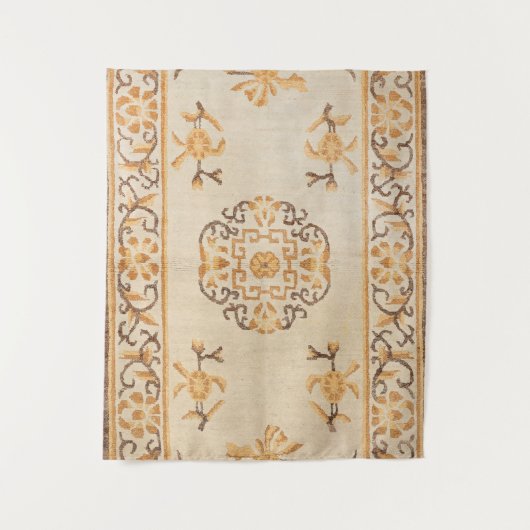 チベットタンイエローブラウン  タペストリー (正面)