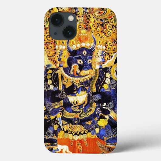 チベットタンカッコいいカ神マンダラタトゥーアート Case-Mate iPhoneケース (裏面)