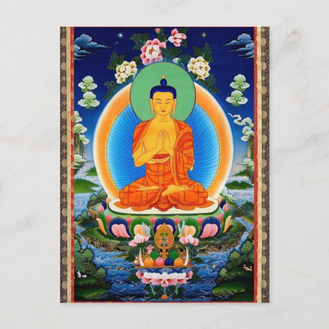 チベットタンカプラブタラトナブッダ ポストカード (正面)