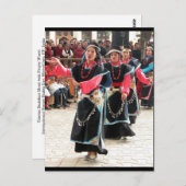 チベットダンサーの伝統的衣装 ポストカード (正面/裏面)