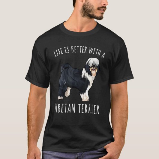 チベットテリアがいる生活は最高 Tシャツ (正面)