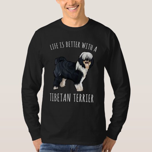 チベットテリアがいる生活は最高 Tシャツ (正面)